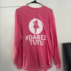 Pink Graphic Deep Eddy Vodka Dare2tutu Long Sleeve Shirt. Size L